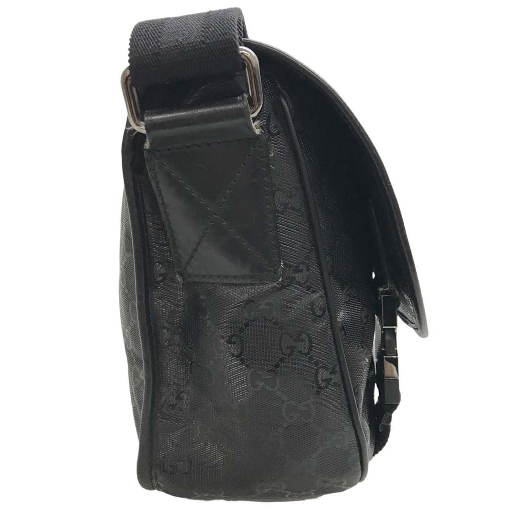 Gucci Messenger Zipper Open Pocket Bag Imprime Crossbody GG Black - Picture 4 of 10